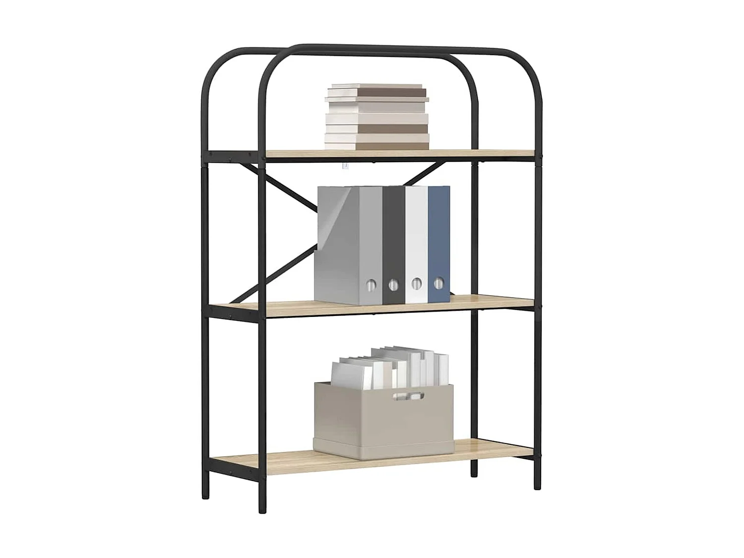 Regal aus Sonoma-Eiche, 80 x 30 x 109 cm, Holzwerkstoff