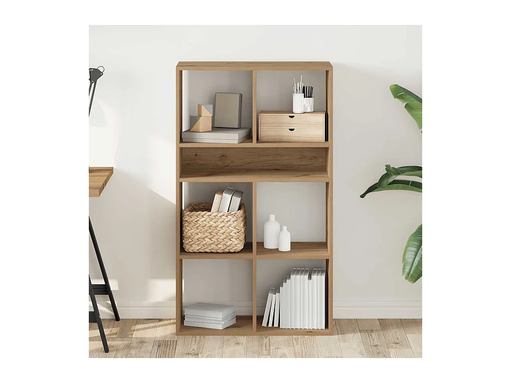 Libreria artigianale in rovere 66x31x112 cm in legno ingegnerizzato