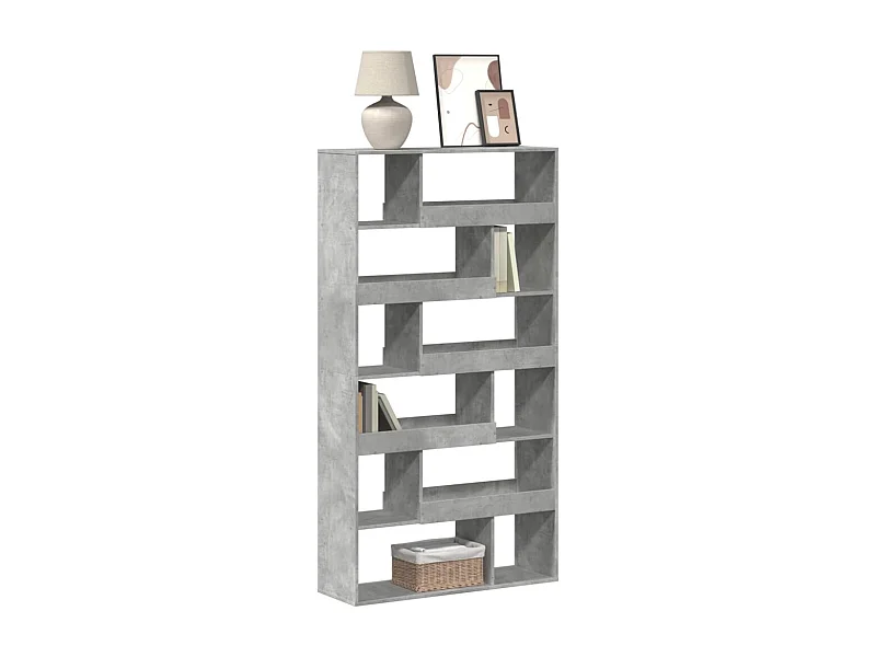 Librería de madera de ingeniería gris hormigón 100x33x187,5 cm