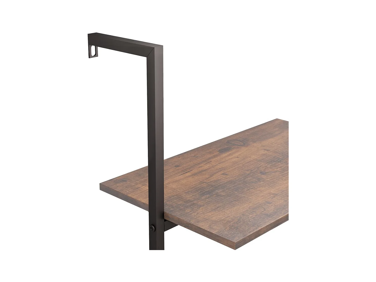 Étagère inclinée à 4 niveaux Marron foncé et noir 64x35x152,5cm