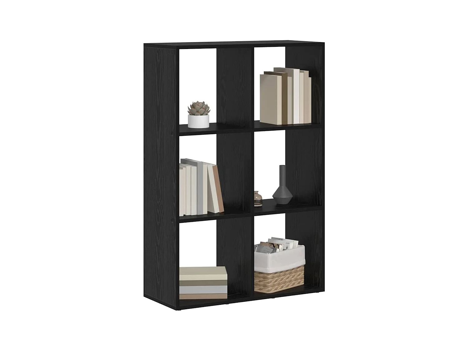 Bibliothèque Chêne noir 69.5 x 29 x 103.5 cm Bois d'ingénierie