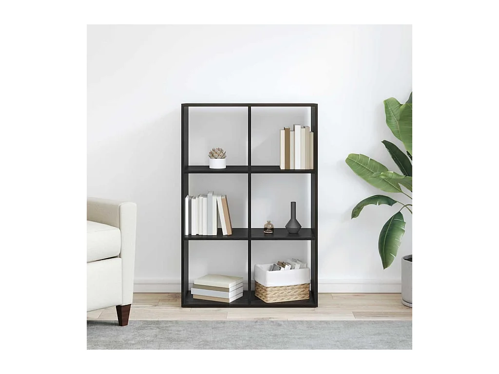 Bibliothèque Chêne noir 69.5 x 29 x 103.5 cm Bois d'ingénierie