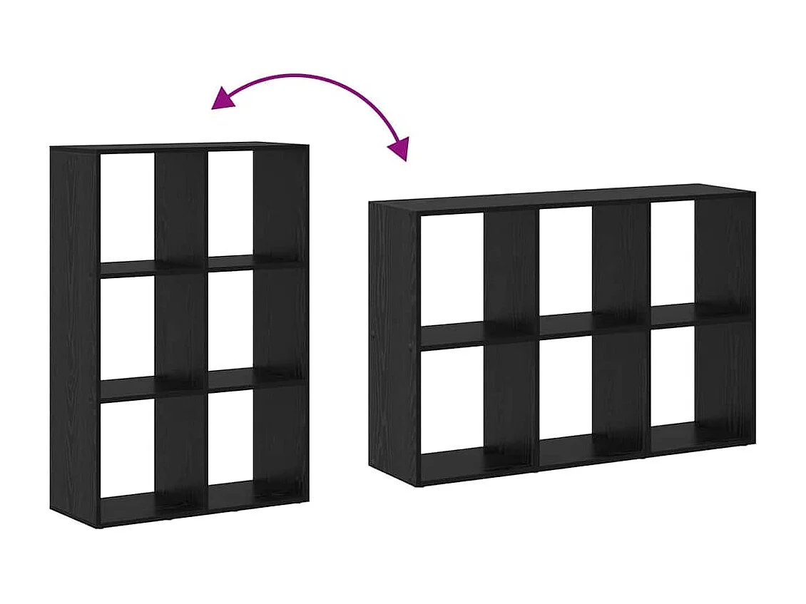 Bibliothèque Chêne noir 69.5 x 29 x 103.5 cm Bois d'ingénierie