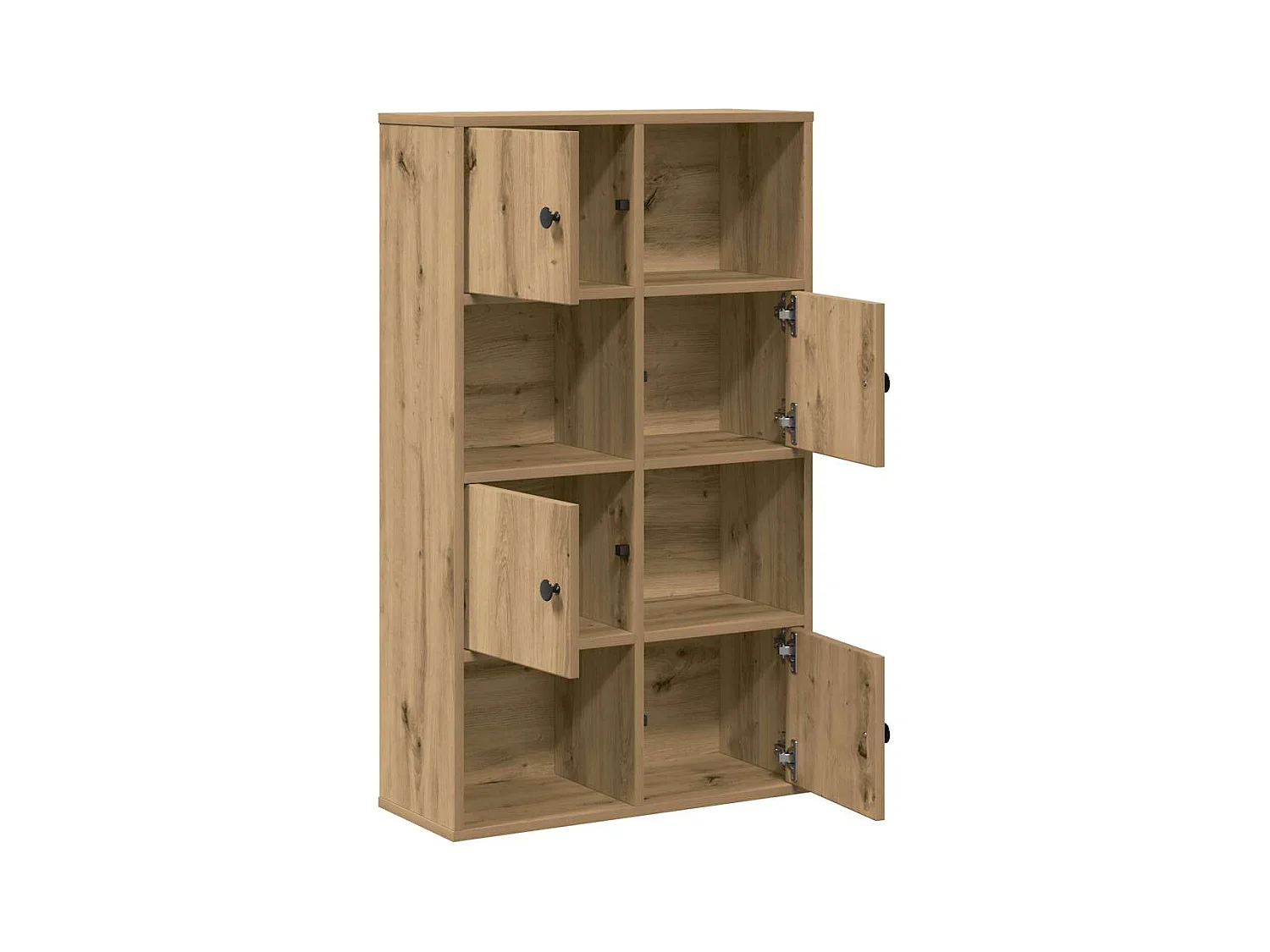 Bibliothèque chêne artisanal 60x24x101,5 cm bois d'ingénierie