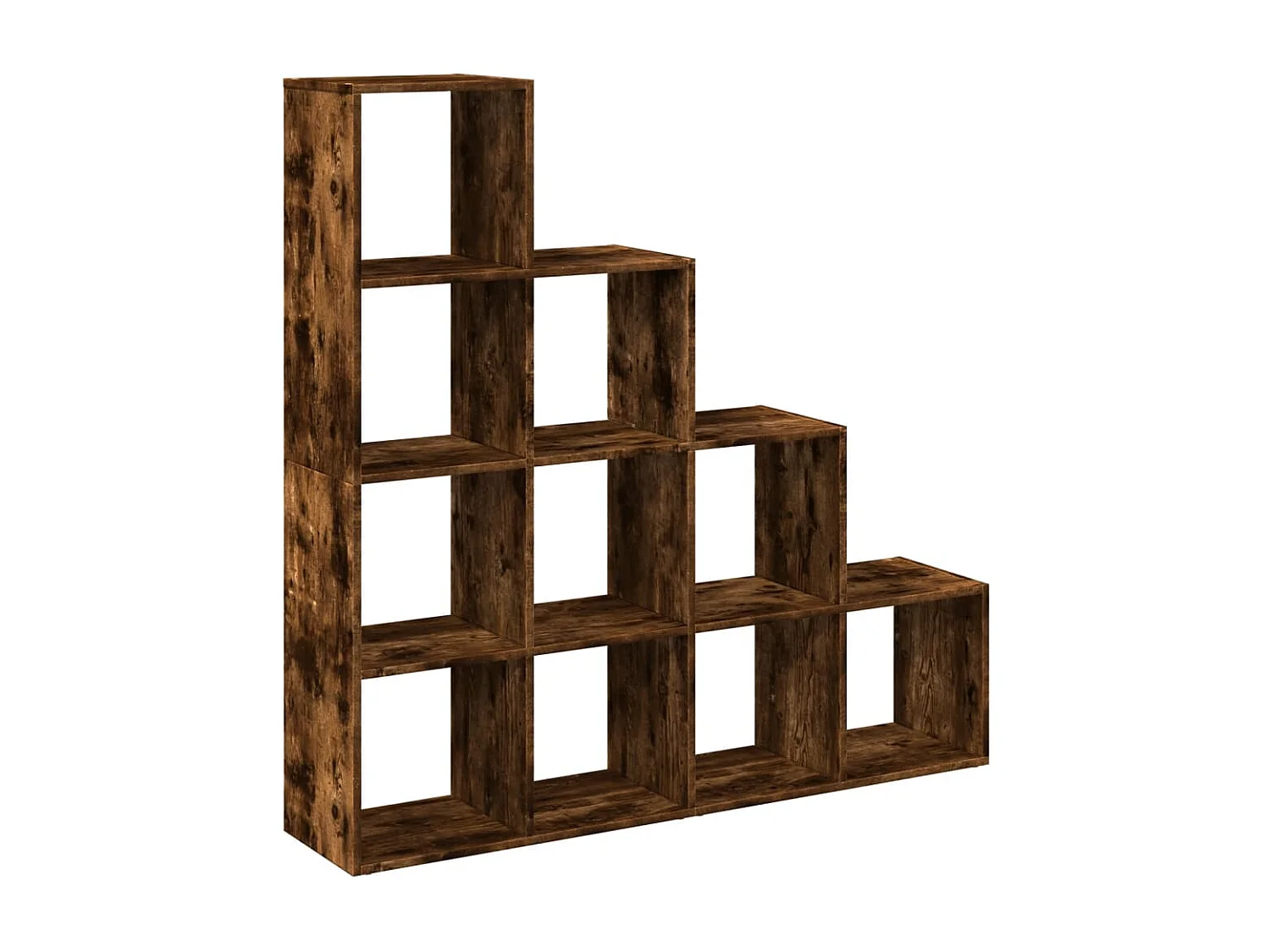 Étagère séparatrice de pièce 4 niveaux chêne fumé