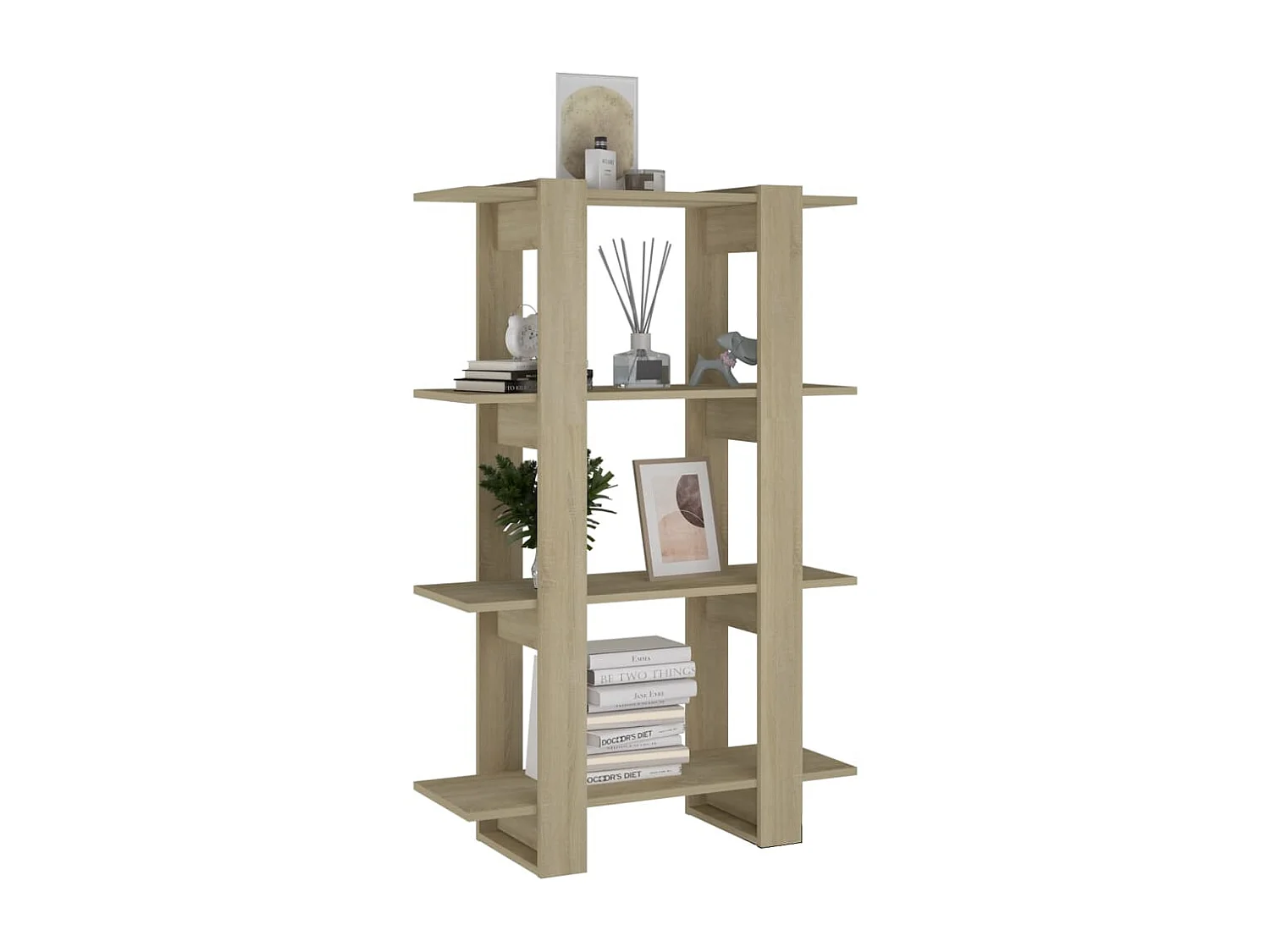 Librería/Separador de ambientes Roble Sonoma 80x30x123,5 cm