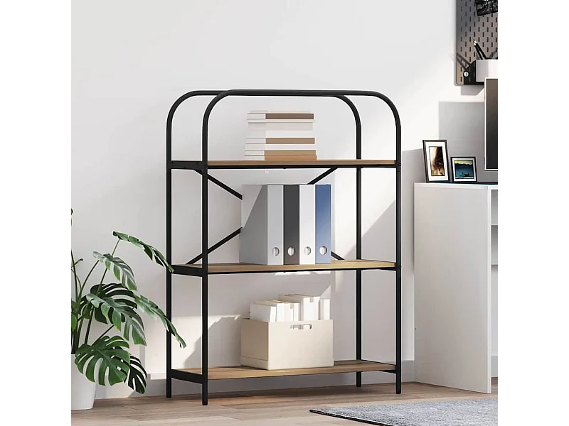 Handgefertigtes Eichenregal 80 x 30 x 109 cm Holzwerkstoff