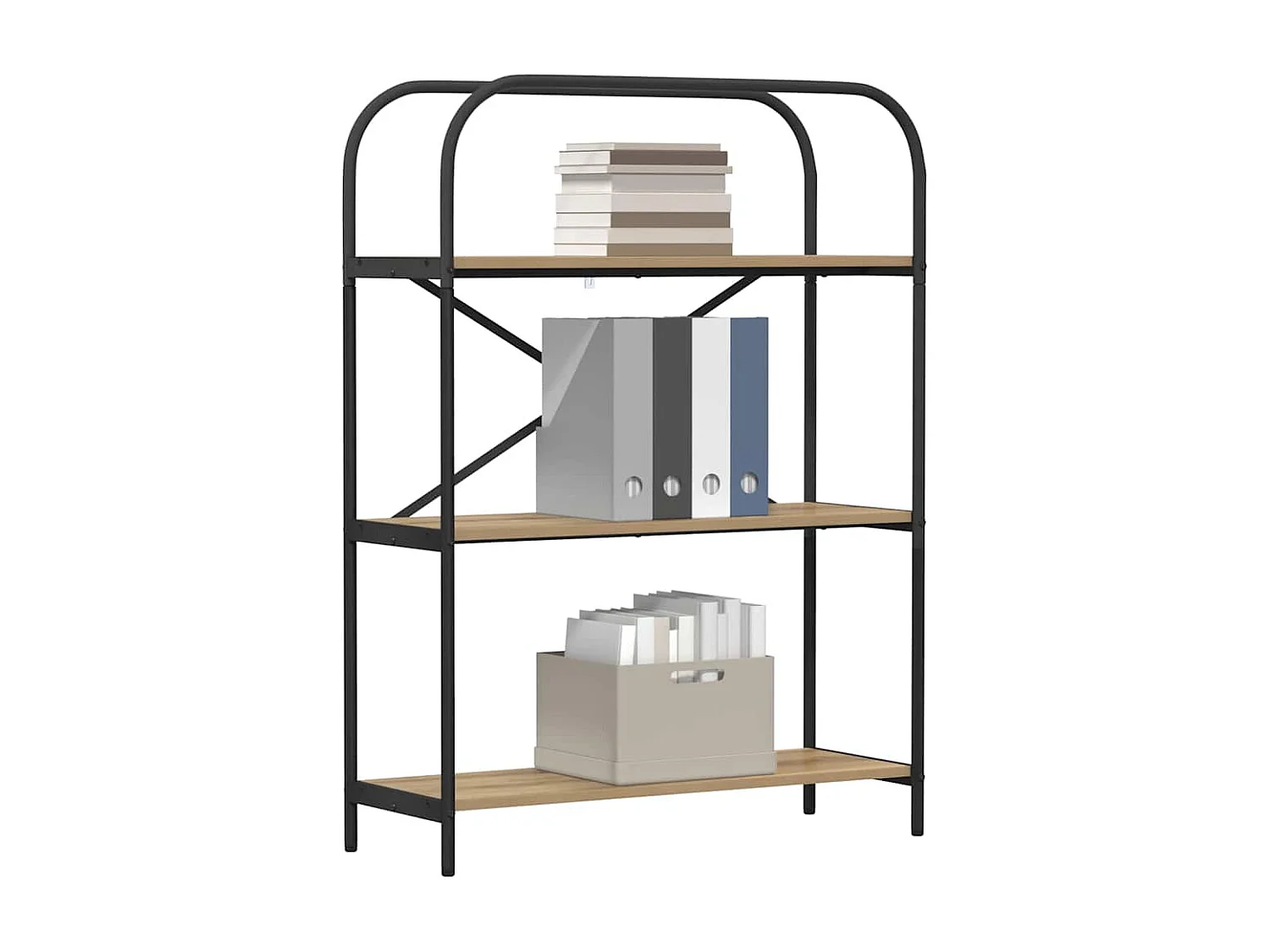 Étagère chêne artisanal 80 x 30 x 109 cm Bois d'ingénierie