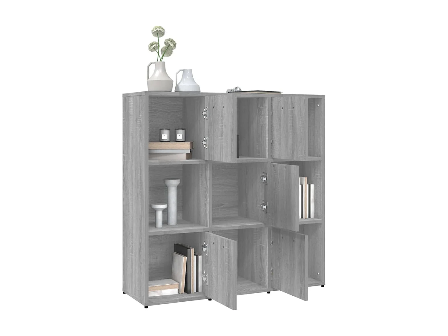 Librería Sonoma Gris 90x30x90 cm Madera de Ingeniería