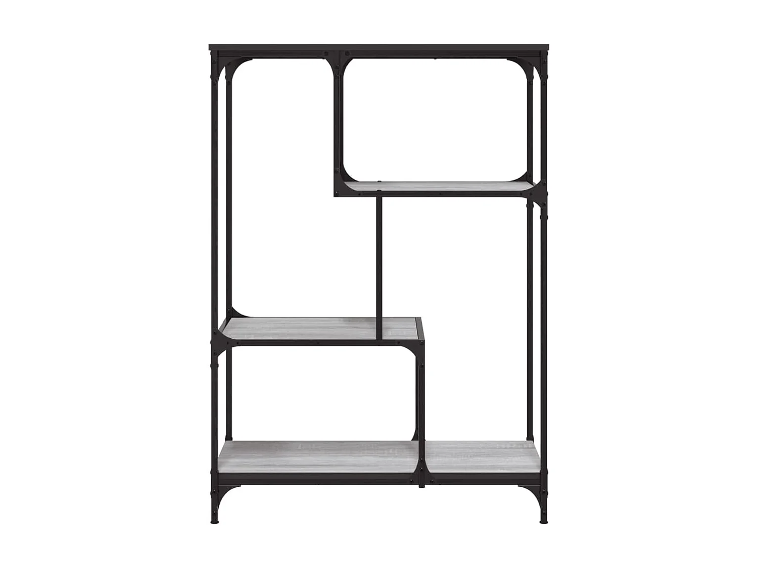 Libreria grigia Sonoma 81x36x115cm in legno ingegnerizzato e acciaio