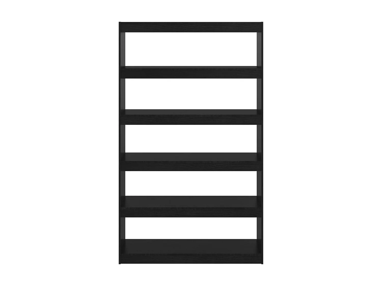 Bibliothèque/Séparateur de pièce Noir 100x30x167,5cm Pin massif