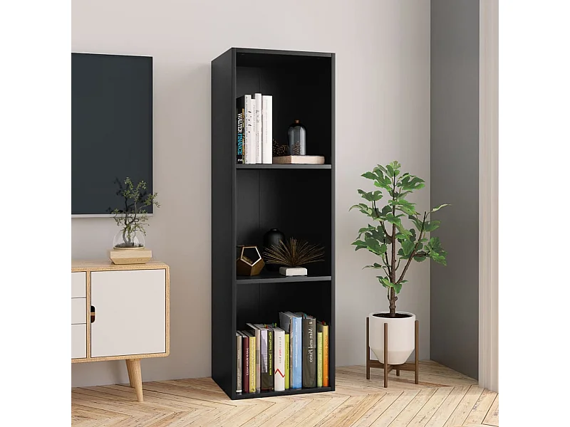 Libreria/mobile TV nero 36x30x114 cm in legno ingegnerizzato