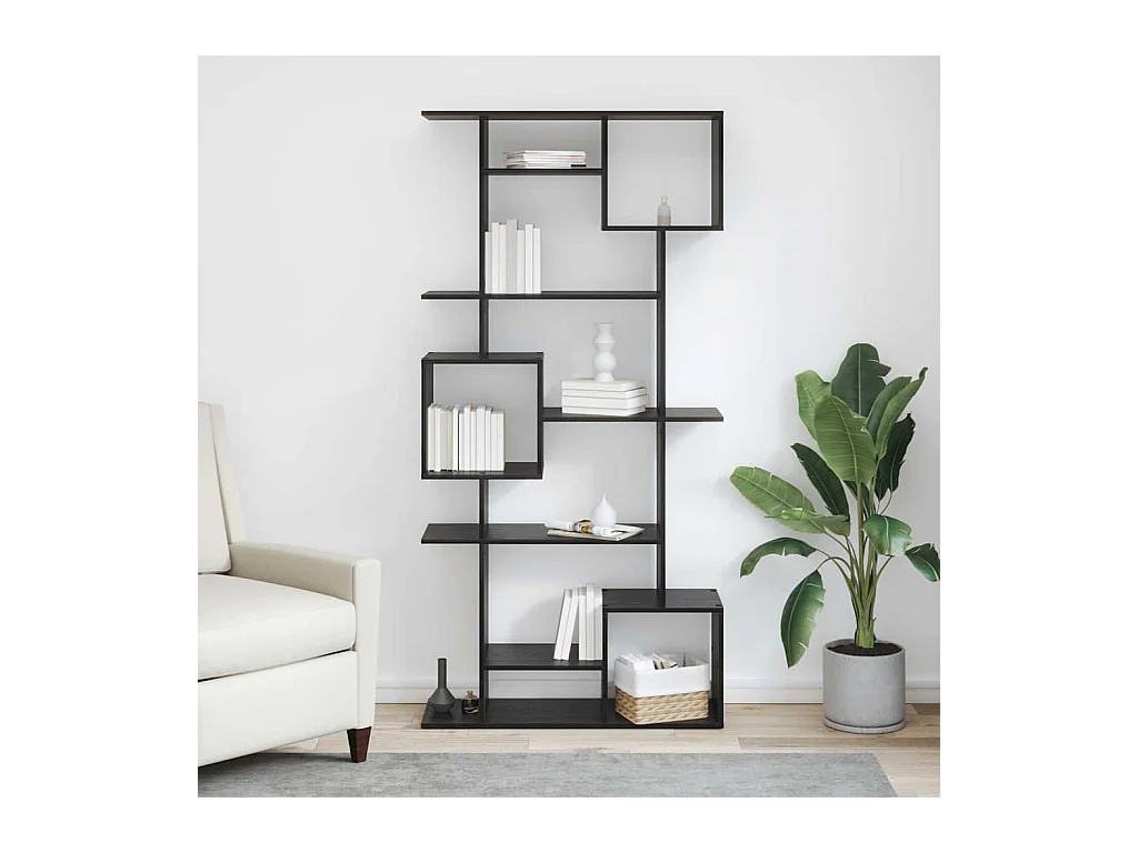 Bibliothèque Chêne noir 92 x 29 x 188 cm Bois d'ingénierie
