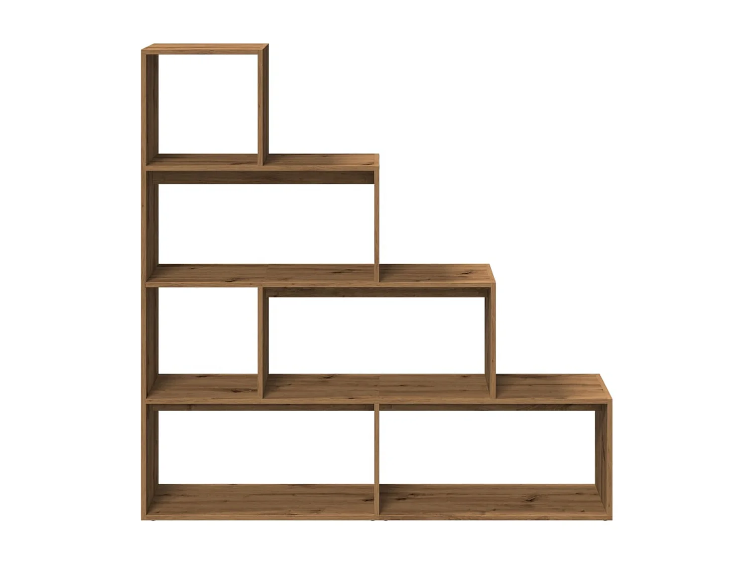 Étagère séparatrice de pièce à 4 niveaux chêne artisanal