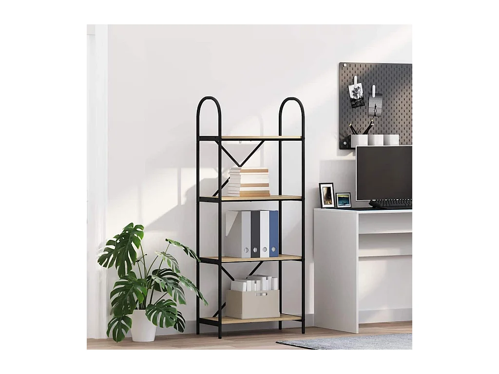 Mensola in rovere Sonoma 60 x 30 x 146 cm in legno ingegnerizzato