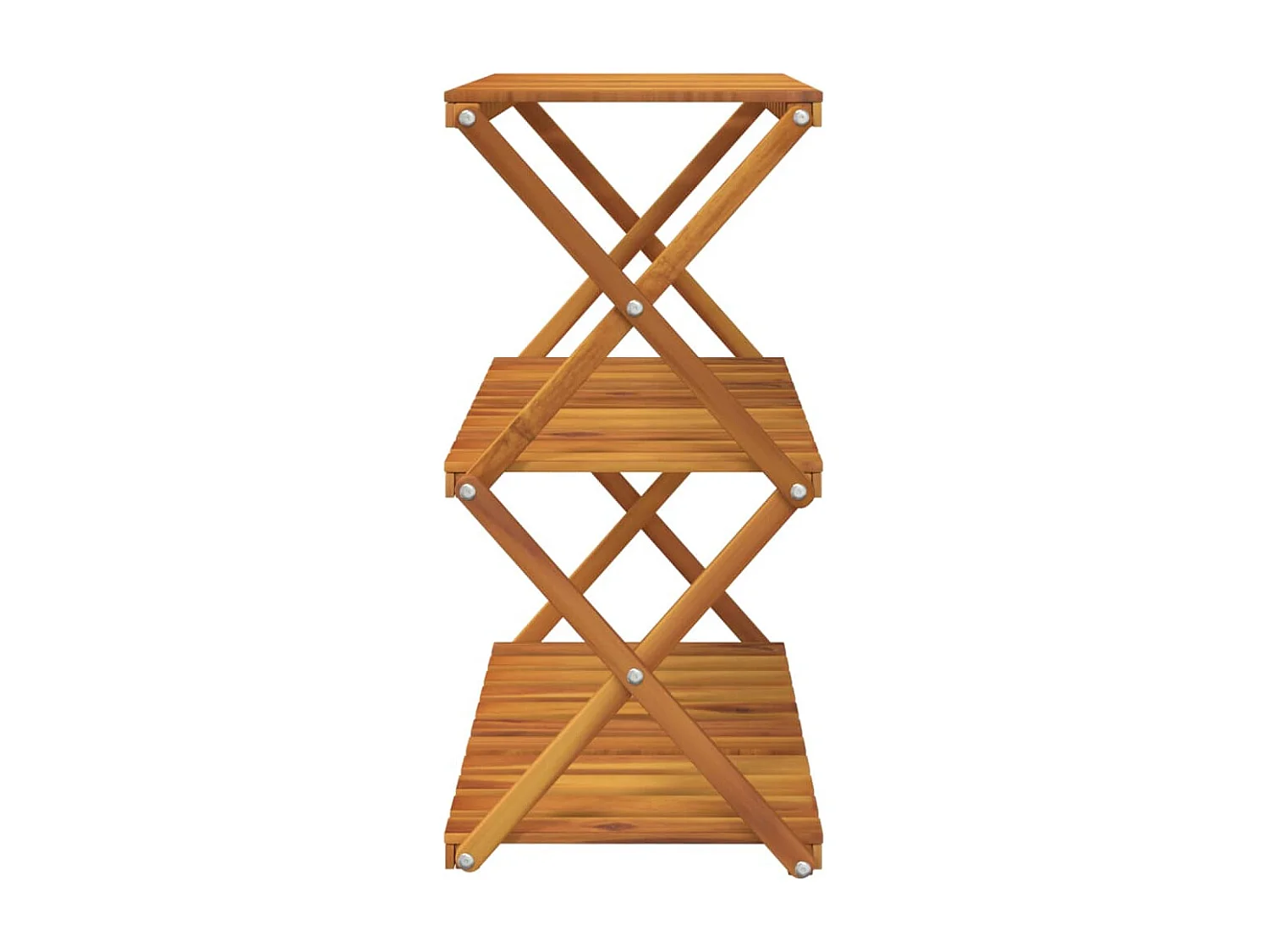 3-laags opvouwbare plank bruin 70x31x63 cm acaciahout