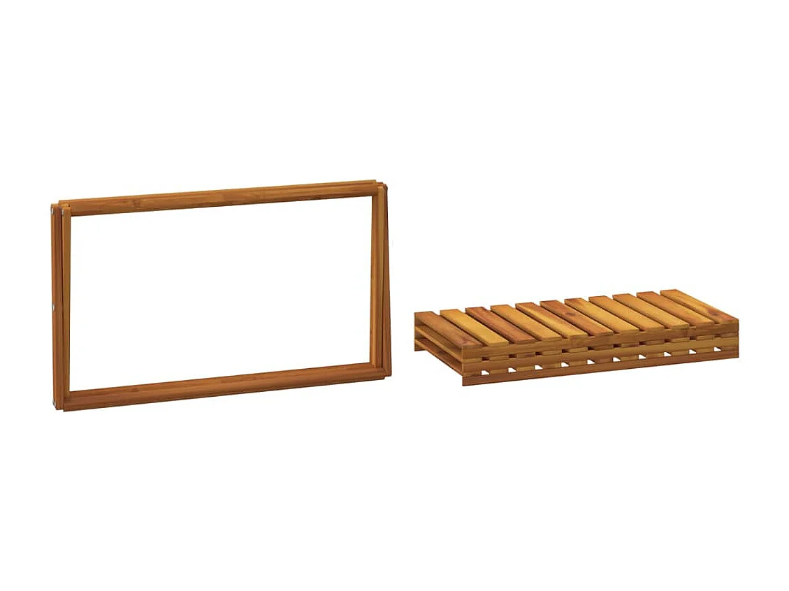 3-laags opvouwbare plank bruin 70x31x63 cm acaciahout