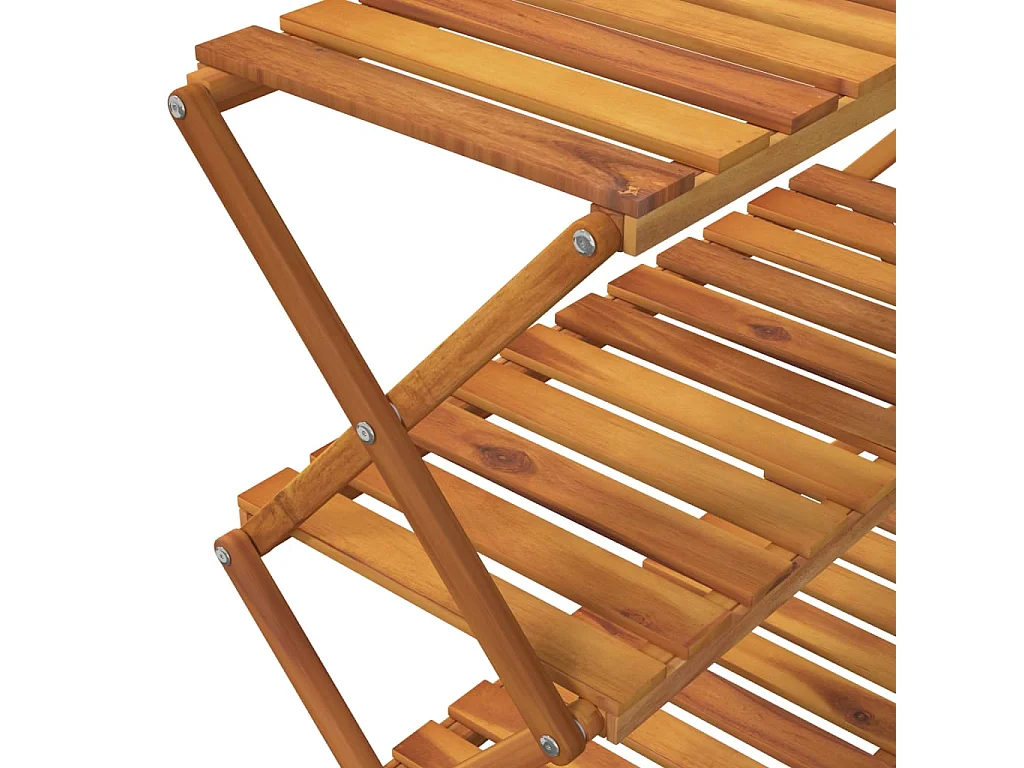 3-laags opvouwbare plank bruin 70x31x63 cm acaciahout