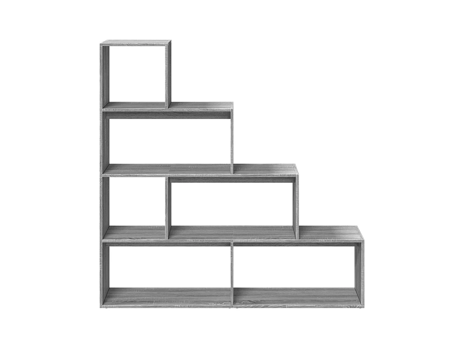 Estante divisor de ambientes de 4 niveles en gris Sonoma