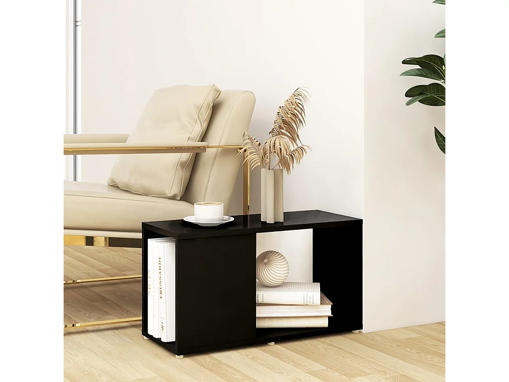 Meuble TV Noir 60x24x32 cm Bois d'ingénierie