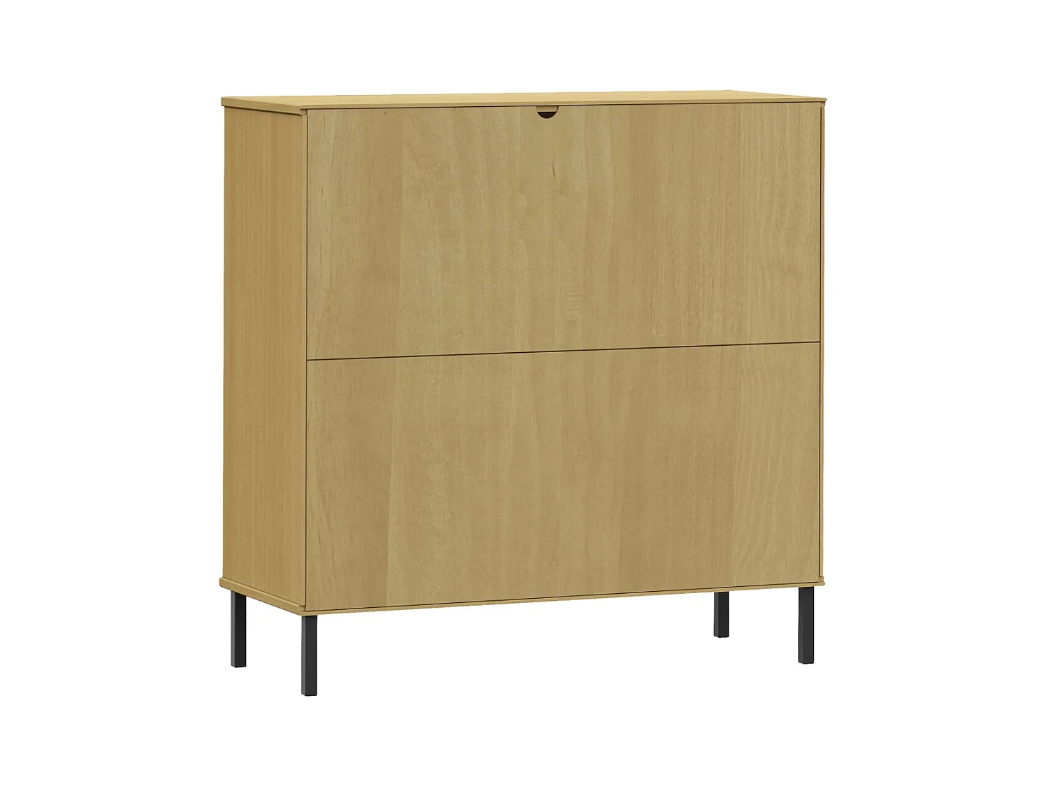 Bibliothèque avec pieds en métal Marron 90x35x90,5 cm Bois OSLO