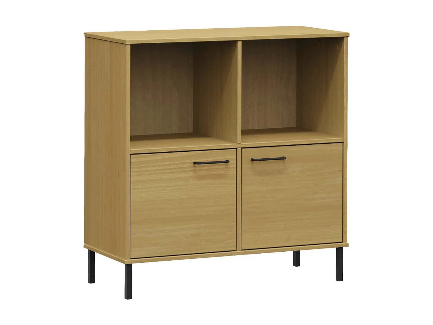 Libreria con gambe in metallo Marrone 90x35x90,5 cm OSLO legno