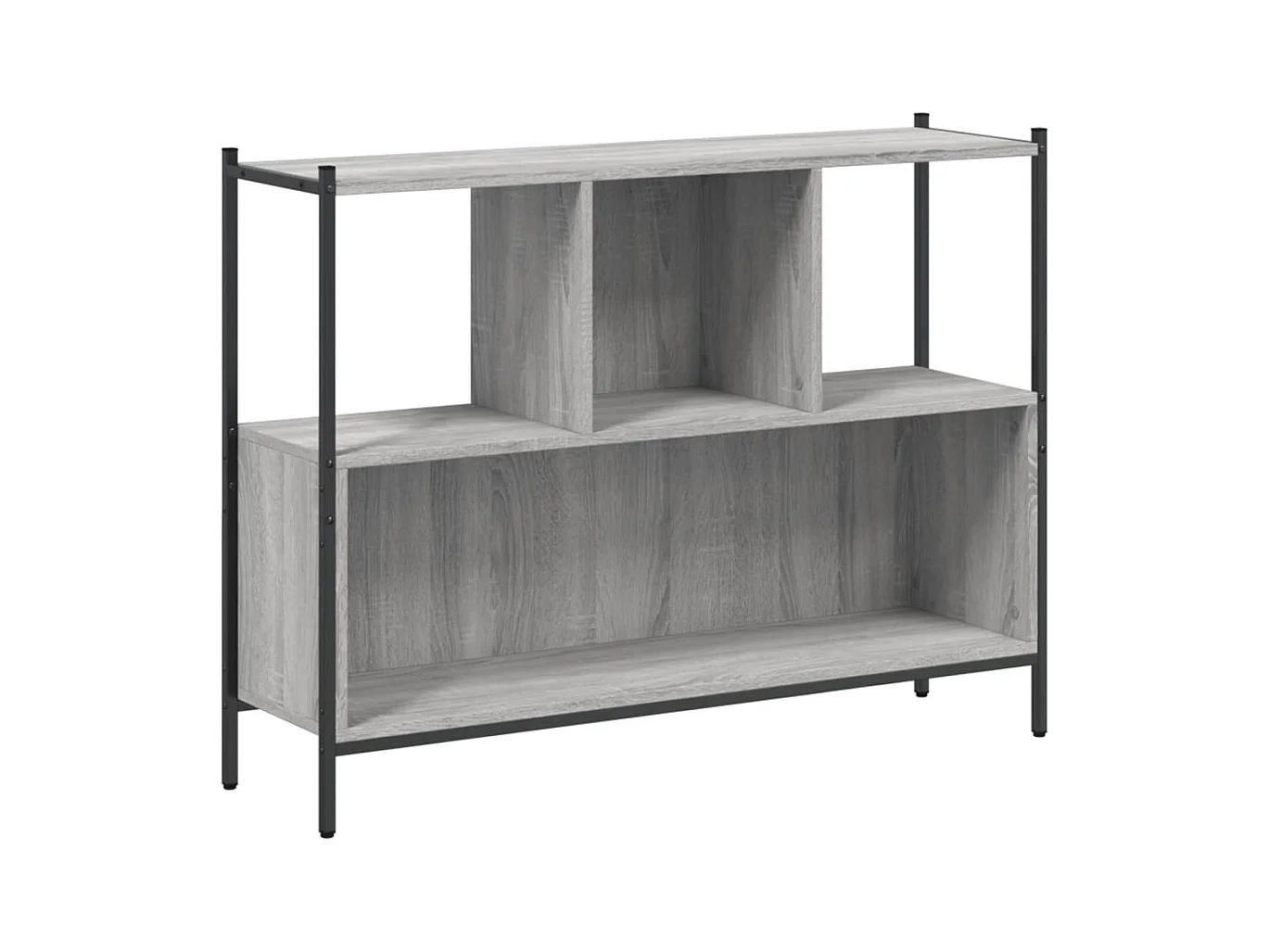Sonoma grijze boekenkast 102x28x77,5 cm bewerkt hout