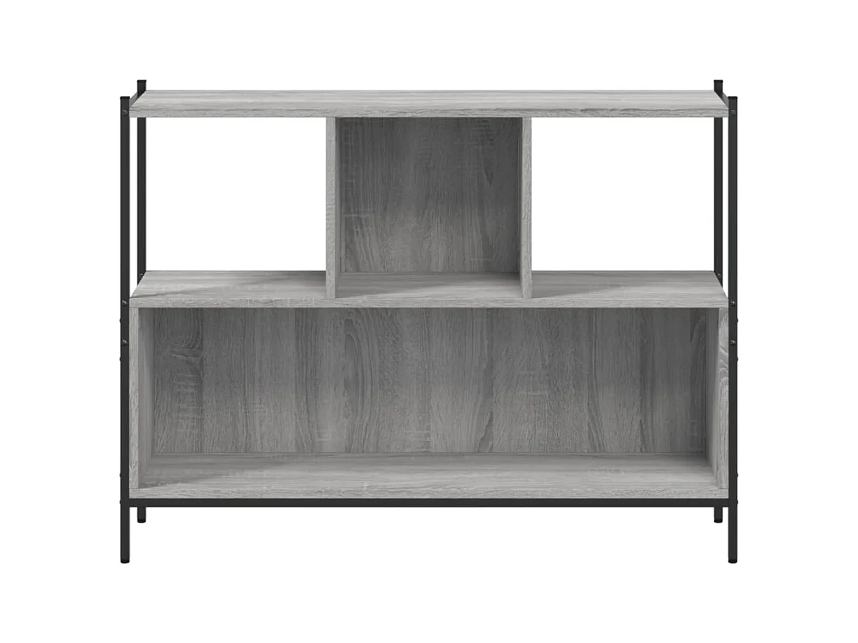 Sonoma grijze boekenkast 102x28x77,5 cm bewerkt hout