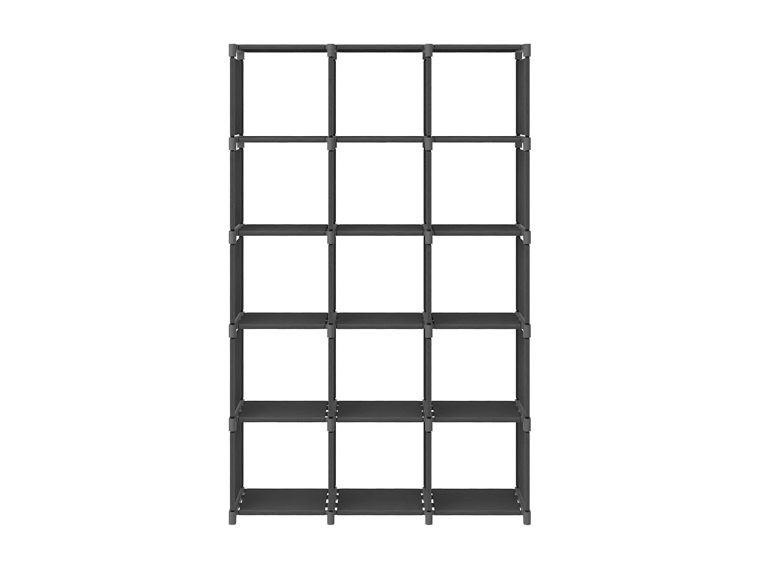 Étagère d'affichage 15 cubes Gris 103x30x175,5 cm Tissu