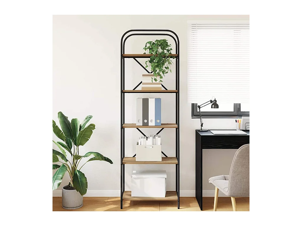 Mensola in rovere realizzata a mano 60 x 30 x 183 cm Legno ingegnerizzato