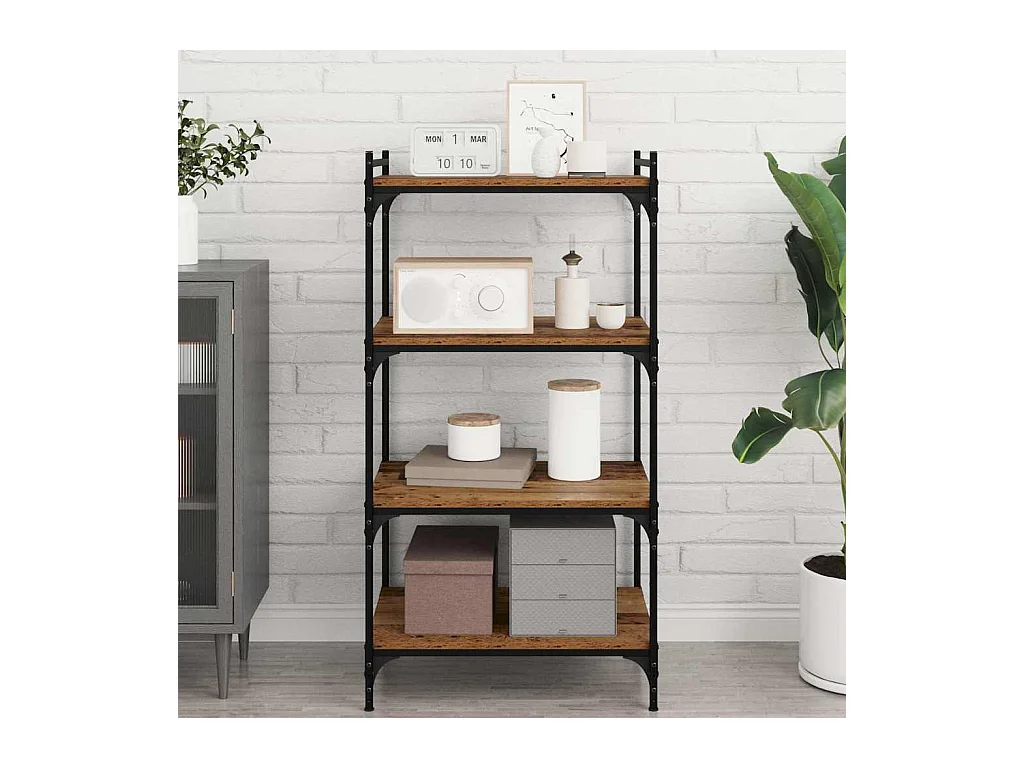 Étagère à livres 4 pcs Marron 60 x 40 x 1.5 cm