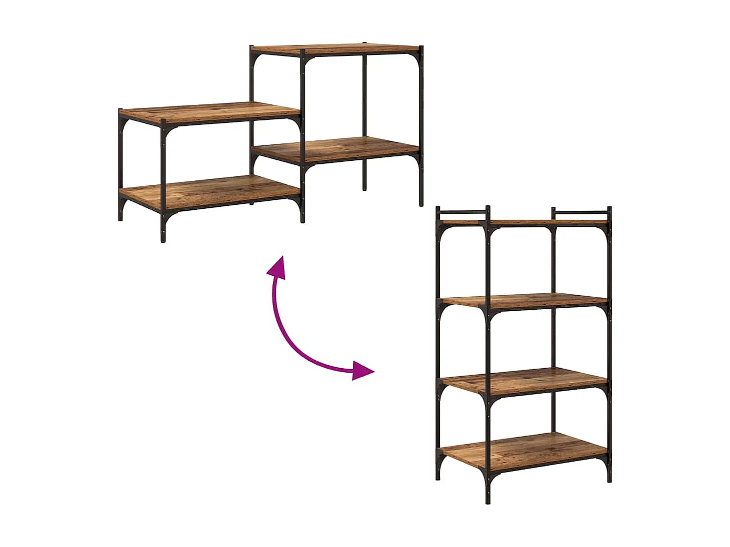 Étagère à livres 4 pcs Marron 60 x 40 x 1.5 cm