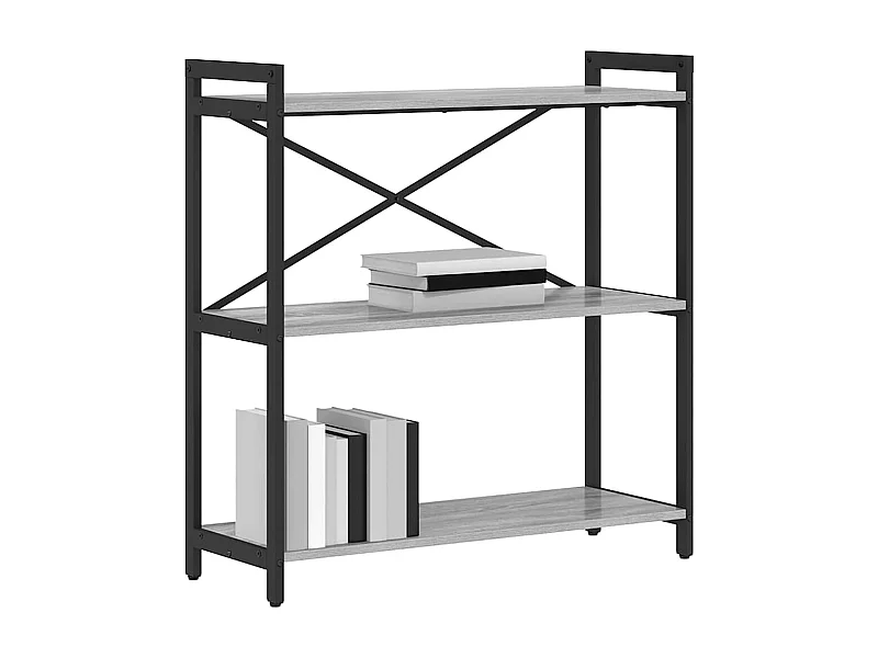 Bibliothèque Sonoma gris 80 x 30 x 83 cm Bois d'ingénierie