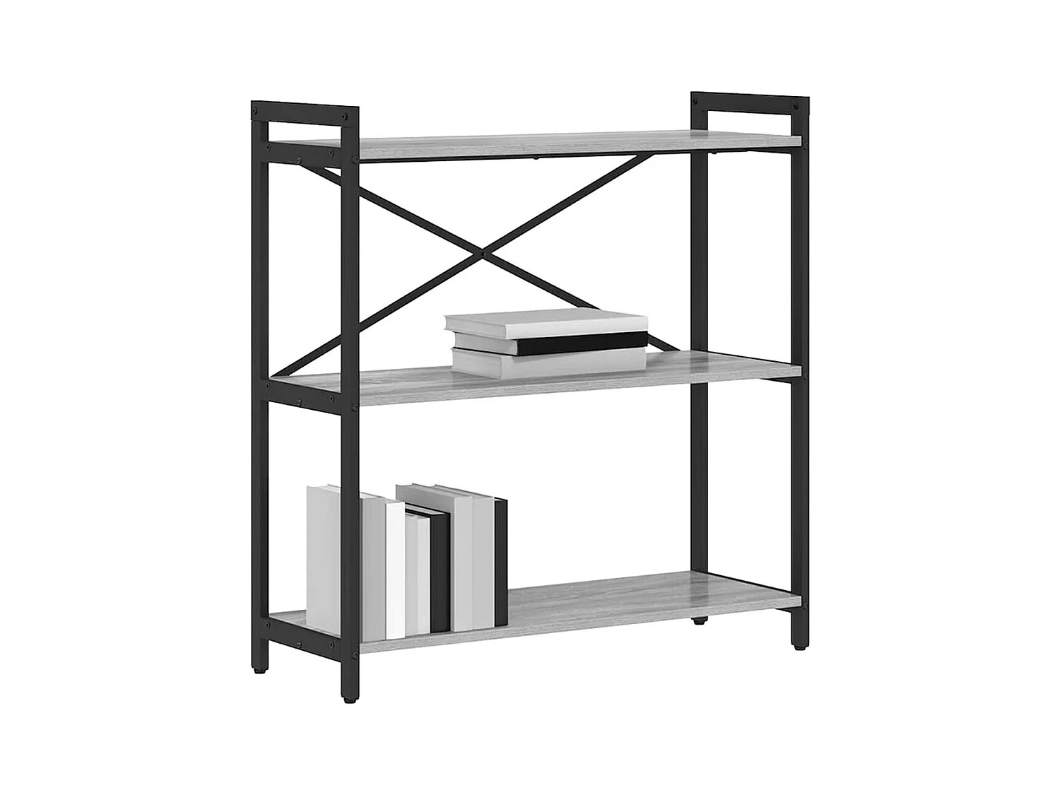 Bibliothèque Sonoma gris 80 x 30 x 83 cm Bois d'ingénierie