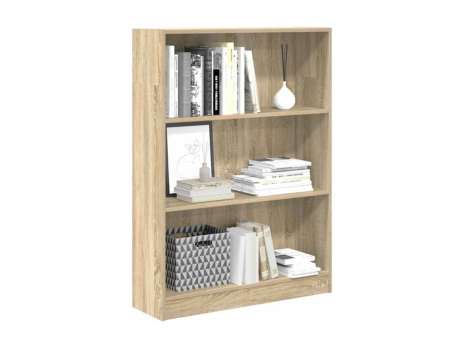 Libreria in rovere Sonoma 80x24x109 cm in legno ingegnerizzato