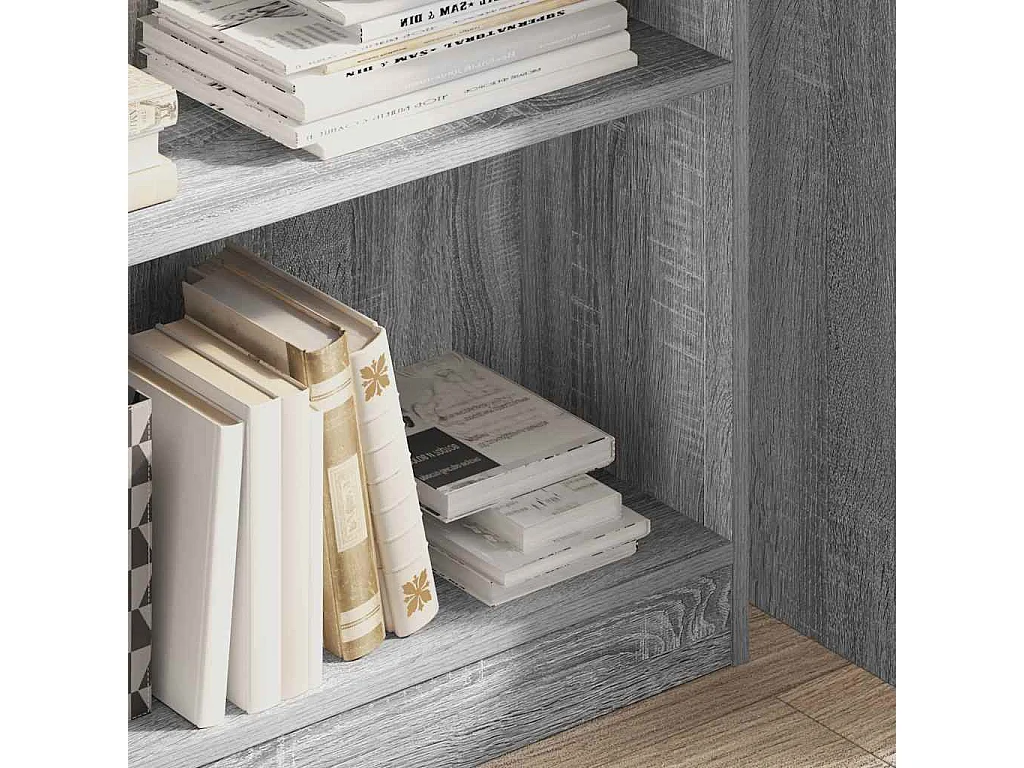 Libreria grigia Sonoma 80x24x109 cm in legno ingegnerizzato