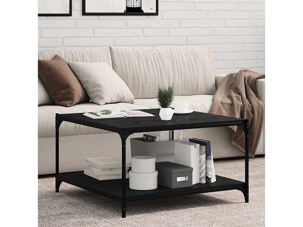 Étagère à livres 4 pcs Noir 80 x 40 x 1.5 cm Bois d'ingénierie