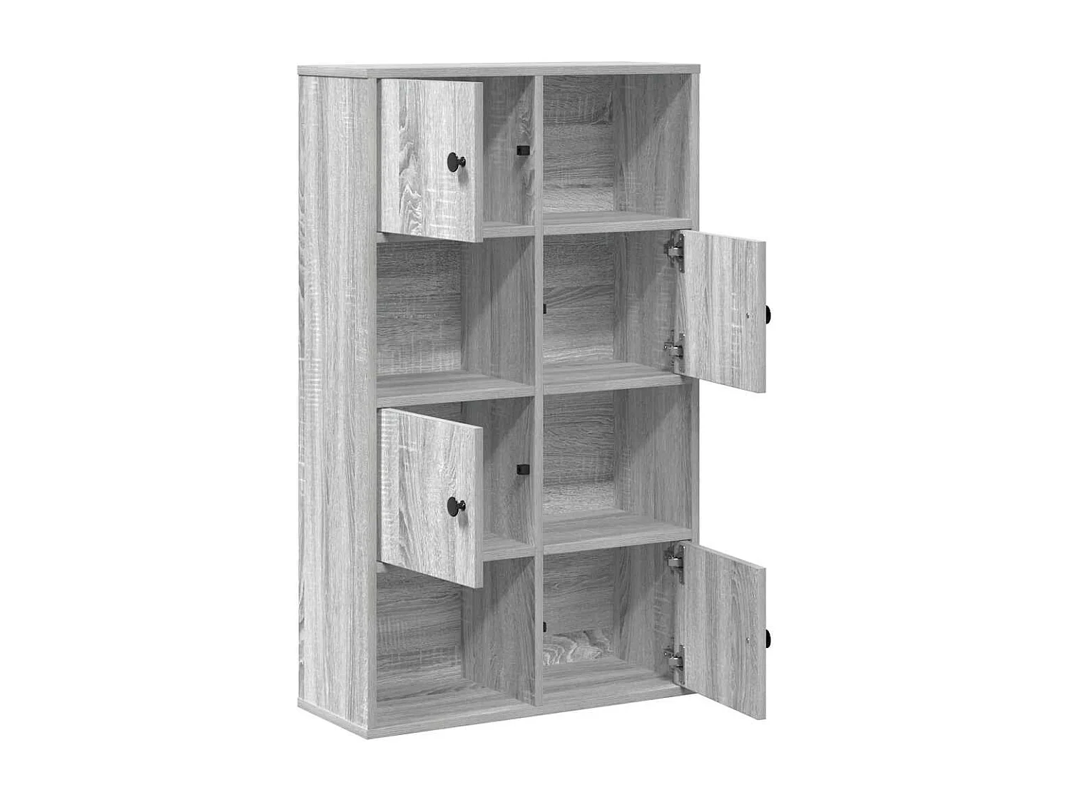 Bibliothèque sonoma gris 60x24x101,5 cm bois d'ingénierie