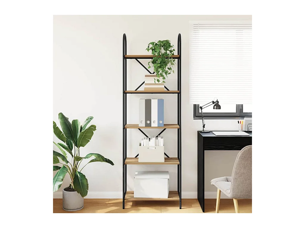 Mensola in rovere realizzata a mano 60 x 30 x 183 cm Legno ingegnerizzato