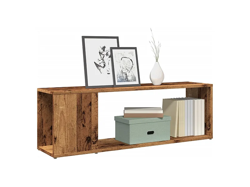 Meuble TV vieux bois 100x24x32 cm bois d'ingénierie