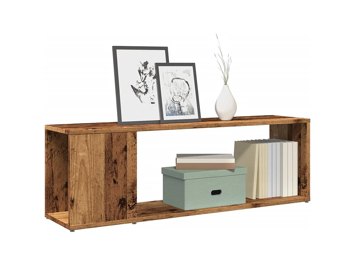 Meuble TV vieux bois 100x24x32 cm bois d'ingénierie