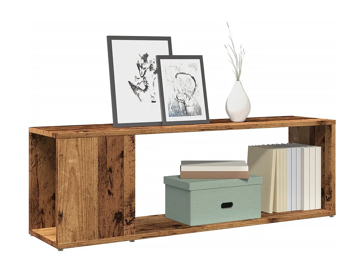 Meuble TV vieux bois 100x24x32 cm bois d'ingénierie