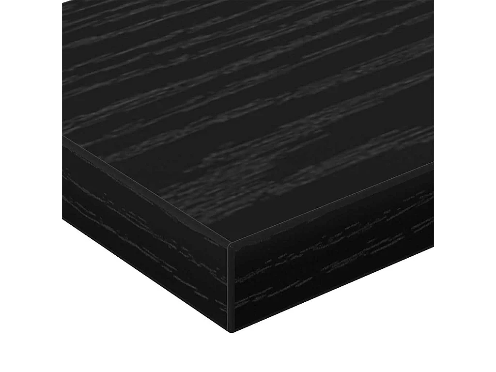 Étagère à livres 4 pcs Noir 60 x 10 x 1.5 cm Bois d'ingénierie