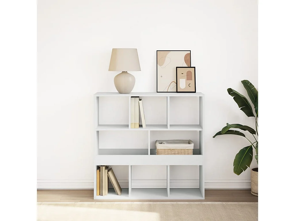 Libreria/divisorio bianco 100x33x94,5 cm