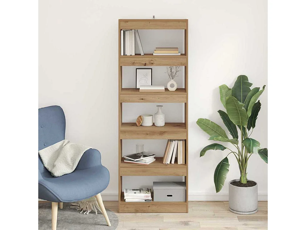 Handgefertigtes Bücherregal aus Eichenholz 60 x 30 x 166 cm Holzwerkstoff