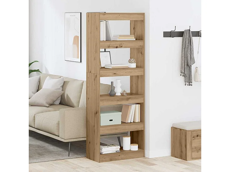 Handgefertigtes Bücherregal aus Eichenholz 60 x 30 x 166 cm Holzwerkstoff