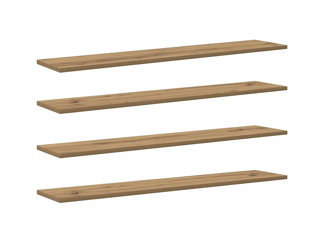 Étagère à livres 4 pcs Marron 100 x 20 x 1.5 cm