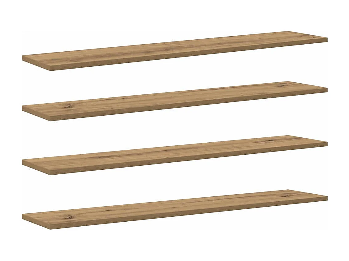 Étagère à livres 4 pcs Marron 100 x 20 x 1.5 cm