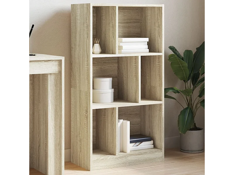 Sonoma eiken boekenkast 57x28,5x107,5 cm bewerkt hout
