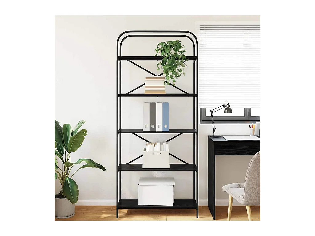 Étagère Chêne noir 80 x 30 x 183 cm Bois d'ingénierie